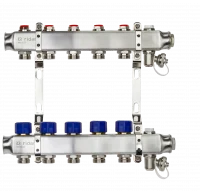 Коллекторная группа SSM-5R set 5 контуров 1'X3/4' с термостатическими клапанами и кронштейнами