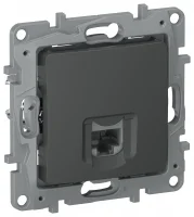 Розетка компьютерная RJ45 категория 5Е UTP 6712411 графит ETIKA