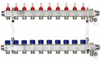 Коллекторная группа SSM-10RF set 10 контуров 1'X3/4' с расходомерами и кронштейнами
