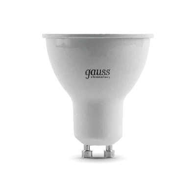 Лампа светодиодная LED 5,5 Вт 450 Лм 4100К белая GU10 MR16 Elementary Gauss
