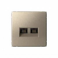 ARTGALLERY РОЗЕТКА двойная компьютерная RJ45+RJ45, кат. 5е, механизм, ШАМПАНЬ
