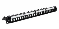 Панель коммутационная СегментЛАН Cat5e 1U, 24 порта, UTP, наборная, keystone, черная