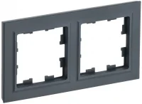 BRITE Рамка 2 поста РУ-2-БрГ графит