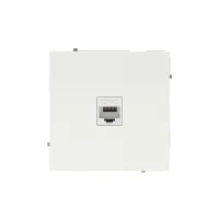 Компьютерная розетка RJ-45 без шторки, кат.6А одинарная,KANT, белая магнолия