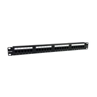 Патч-панель NTSS 24 UTP порта RJ45, cat.5е, 1U, Dual IDC, без органайзера