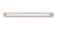 Патч-панель 19'' 1U наборная под 24 модуля Keystone UTP/STP металлик