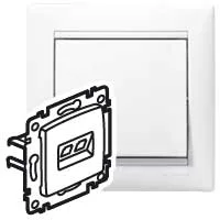VALENA Розетка компьютерная RJ45х1 в рамку UTP белая