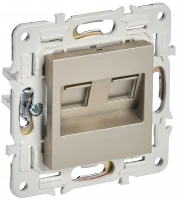 SKANDY Розетка компьютерная двойная RJ45 кат.5E SK-K03Sh шампань IEK