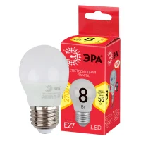 Лампа светодиодная LED 8 Вт 640Лм 2700К шар теплый E27 220-240В LED P45-8W-827-E27 Red Line