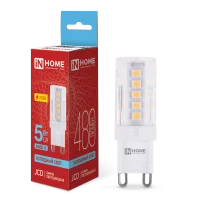 Лампа светодиодная LED-JCD 230В 5Вт G9 6500К 480Лм IN HOME