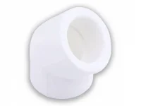 Угольник 20 мм 45 град., полипропиленовый PPR, белый