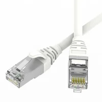 Патч-корд экранированный SLIM CAT6 U/FTP 4х2, 28 AWG, LSZH, белый, 2м