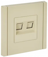 FORTE&PIANO Розетка двойная RJ11+RJ45 кат.5E FP435 ваниль IEK