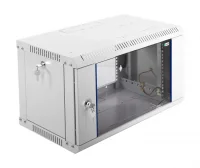Шкаф телекоммуникационный настенный разборный 6U (600х350) дверь стекло
