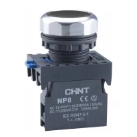 Кнопка NP8-10BN/2 без подсветки, с самовозвратом, черная, 1НО, IP65 (R)
