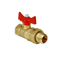 Кран шаровой N/P59 3/4 ВН бабочка, американка, лтунный 11Б27фт1М