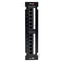 Патч-панель настенная TERACOM PRO Cat.5E неэкранированная UTP 12 портов RJ-45 Dual IDC