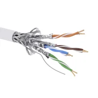 Витая пара S/FTP 4 пары CAT 6 нг(А)-HF бухта белый 305м