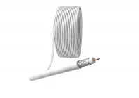 Кабель коаксиальный RG-6U 75 Ом CCS,  оплётка Al 48% PVC белый 100м ЭРА SIMPLE RL-48-PVC100