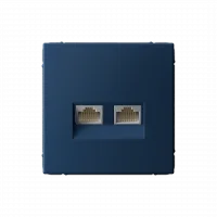 ARTGALLERY РОЗЕТКА двойная компьютерная RJ45+RJ45, кат. 5е, механизм, АКВАМАРИН