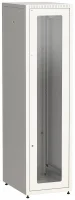 Шкаф LINEA E 42U 600х800мм двери 2шт стеклянная и металлическая. серый