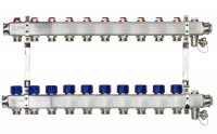 Коллекторная группа SSM-10R set 10 контуров 1'X3/4' с термостатическими клапанами и кронштейнами