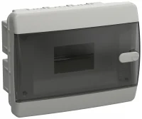 Корпус пластиковый встраиваемый на 8 модулей ЩРВ-П-8 IP41 UNION Compact черная прозрачная дверь