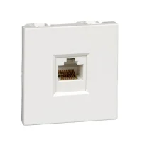 Розетка 1xRJ45 Cat5e 45Х22.5 белая R9010