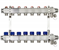 Коллекторная группа SSM-7R set 7 контуров 1'X3/4' с термостатическими клапанами и кронштейнами