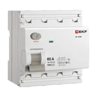 Выключатель дифференциального тока ВД-100N 4P 80А 100мА тип AC эл-мех 6кА PROXIMA