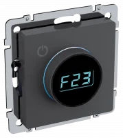 BRITE Термостат электронный с индикацией ТС10-1-БрГ графит IEK
