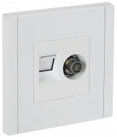 FORTE&PIANO Розетка двойная TV+RJ45 кат.5E FP236 белый IEK