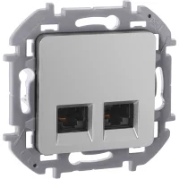 INSPIRIA розетка двойная RJ 45  категория 5e  UTP  алюминий