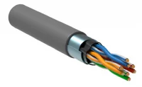 Витая пара F/UTP кат 5E 4х2х0.52 solid LSZH нг(А)-HF серый 305м РФ/Т