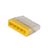 Клеммы монтажные PTC-5P 2273-205 450V 32A 0,14-4.0mm2 , 5 отверстий,  прозрачные,/ 50 шт.