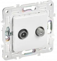 SKANDY Розетка двойная TV+SAT SK-A13W арктический белый IEK