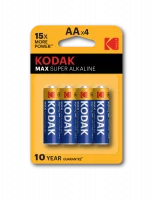 Батарейка Kodak LR6-4BL MAX SUPER Alkaline [KAA-4] (80/400/17600)