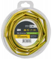 Трубка термоусадочная ТТУ нг-LS 3/1,5 желто-зеленая (2м/упак) IEK