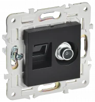 SKANDY Розетка двойная TV+RJ45 кат.6E SK-A15Bl черный IEK
