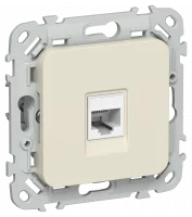 FLITE Розетка компьютерная RJ45 категория 5Е UTP РК5е-1-0-ФлСл сливочный IEK