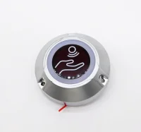 Кнопка выхода сенсорная TM-OP(S)-01WS IP65 Титанум(круглая)