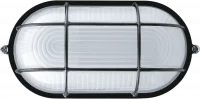 Светильник НПП-60w термостойкий овальный с решеткой IP54 черный