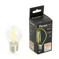 Лампа светодиодная LED 6вт Е27 теплый шар FILAMENT .PRO