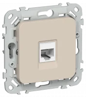 FLITE Розетка компьютерная RJ45 категория 5Е UTP РК5е-1-0-ФлЛ льняной IEK