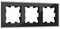 BRITE Рамка 3 поста РУ-3-2-БрЧ стекло черный