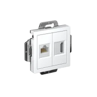 ATLASDESIGN РОЗЕТКА двойная HDMI+RJ45, кат.5Е, механизм, БЕЛЫЙ