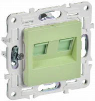 SKANDY Розетка компьютерная двойная RJ45 кат.5E SK-K03G мятный IEK