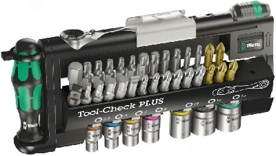 Набор инструментов TooCheck PLUS включающий трещотку биты головки и ручку-держатель 39 предметов