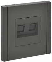 FORTE&PIANO Розетка компьютерная двойная RJ45 кат.5E FP333 серый IEK