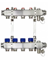 Коллекторная группа SSM-4R set 4 контура 1'X3/4' с термостатическими клапанами и кронштейнами